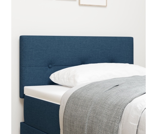 Cabecera  apliques de botón azul 80 cm tejido