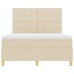 Cama con Somier y Colchón Crema 160x200 cm Tela
