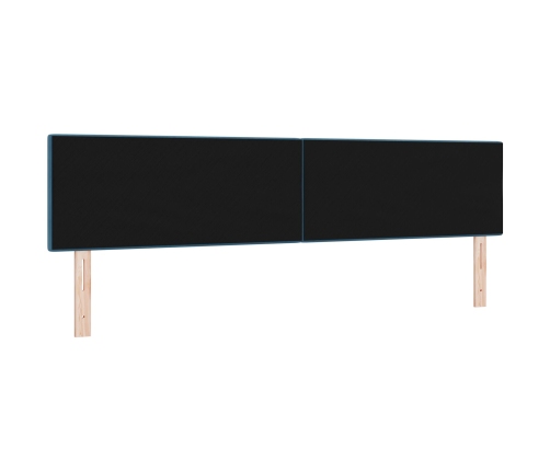 Cabezal  Acolchado con Botones Azul Oscuro 200 cm de Terciopelo