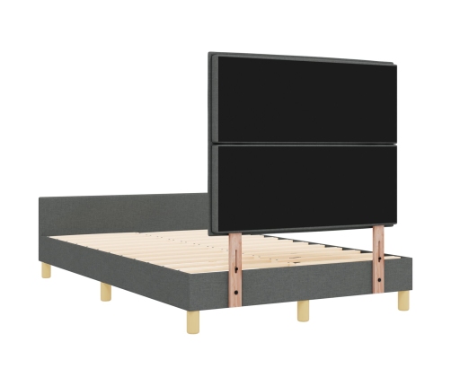 Estructura de Cama de Tela Gris Oscuro 140x200 cm