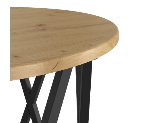 Mesas Laterales Apilables  3 pcs de Madera de Roble Artesanal