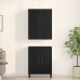 Armarios 2 pcs Negro Roble 69,5x34x180 cm Madera Elaborada