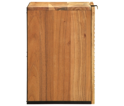 Gabinete de Baño Suspendido  38x33,5x48 cm de Madera Maciza de Acacia