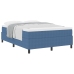 Cama Box Spring  con Colchón Azul 140x200 cm Tela de Pana