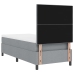 Cama con box spring  con colchón gris claro 90x200 cm tela