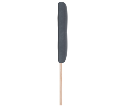 Cabecero  Tapizado con Botones Gris Oscuro 180 cm Terciopelo