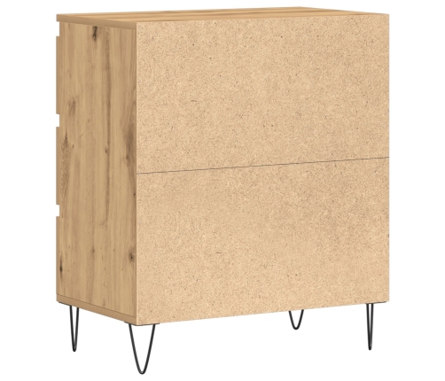 Aparador con Cajones de Roble Artesanal 60x35x70 cm Madera Engineered