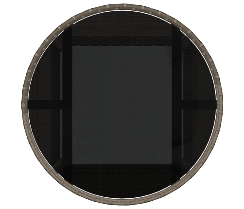 Conjunto de Comedor de Jardín  de 5 Piezas Gris Poliratán