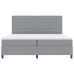 Cama con somier  con colchón y luz LED gris 200x200 cm de tela
