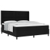 Cama con somier y colchón  Negro 180x200 cm Tela