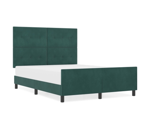 Estructura de Cama Verde Oscuro 140x200 cm Terciopelo