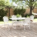 Set de 3 Blanco Aluminio Fundido 150x90x72 cm Duradero