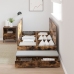 Estructura de Cama de Almacenamiento  Roble Ahumado Madera Engineered