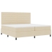Cama Box Spring  con Colchón Crema 200x200 cm Tela