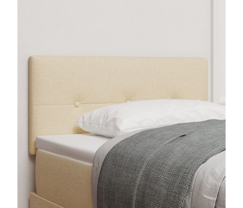 Cabecero VidaXL con Botones Acolchados Crema de 90 cm en Tela
