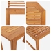 Conjunto de Bistro de Jardín de 3 Piezas  de Madera Maciza de Acacia