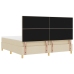 Cama con Box Spring y Colchón Crema 200x200 cm Tela