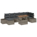 Set de Sofá de Jardín  Set de 8 Gris Ratan