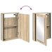 Gabinete de Espejo  Roble Natural Tablero de partículas, vidrio, metal