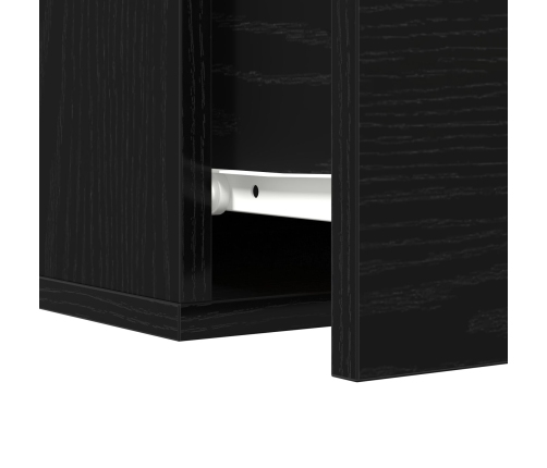 Mesitas de Noche 2 pcs Montadas en la Pared de Roble Negro 35x35x20 cm