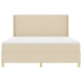 Cama Box Spring Crema con Colchón, 180x200 cm de Tela