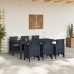 Juego de Comedor de Jardín de 7 Piezas con Cojines Anthracite Poliratán