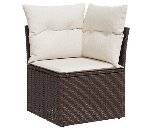 Conjunto de Sofá de Jardín Conjunto de 9 Beige, Marrón