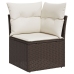 Conjunto de Sofá de Jardín Conjunto de 9 Beige, Marrón
