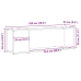 Estante para libros  Negro Roble 100x24x32 cm Madera