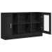 Mueble Auxiliar Roble Negro Madera de calidad y vidrio Mediano