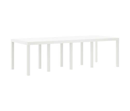 Conjunto de Comedor de Jardín  de 11 Piezas con Cojines Blanco Poliratán