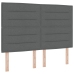 Cama con Somier  Gris Oscuro 140x190 cm Tela