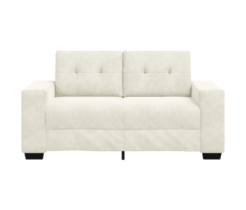 Sofá Loveseat  Crema 120 cm de Terciopelo