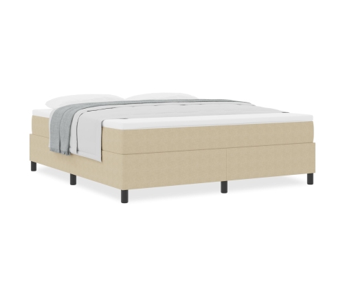 Cama con Base Spring  con Colchón Verde Claro Gris Super King Tela de Corduroy