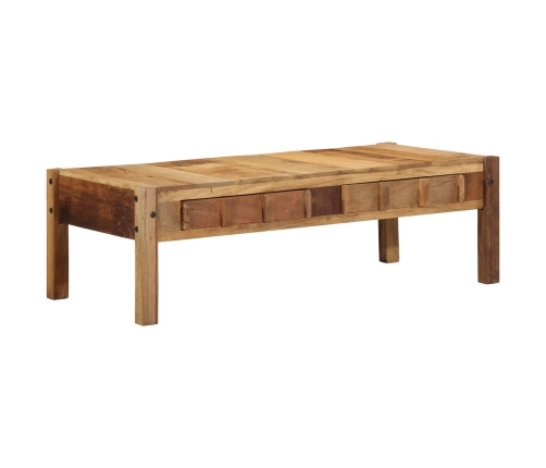 Mesa de café  110x55x35 cm madera sólida reciclada