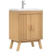 Gabinete base para fregadero  114x43x73,5 cm Madera maciza de pino