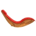 Tumbona Set de 2 Rojo Madera y Tela Estándar Plegable