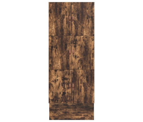 Cama con Almacenamiento  Roble Ahumado Madera Elaborada