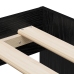 Estructura de cama de almacenamiento en roble negro 80x200 cm