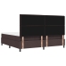 Cama con Base de Resortes con Colchón & Banco Marrón Oscuro 200x200 cm Tela