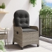 Sillón Reclinable  con Cojín Gris de Ratán Poliéster