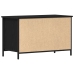 Aparador de TV  Negro Roble 80x40x50 cm Madera Ingeniada y Acero
