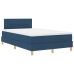 Cama con Somier  con Colchón Azul 120x200 cm Tela