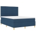 Cama con Base de Muelles Azul con Colchón 160x200 cm Tela