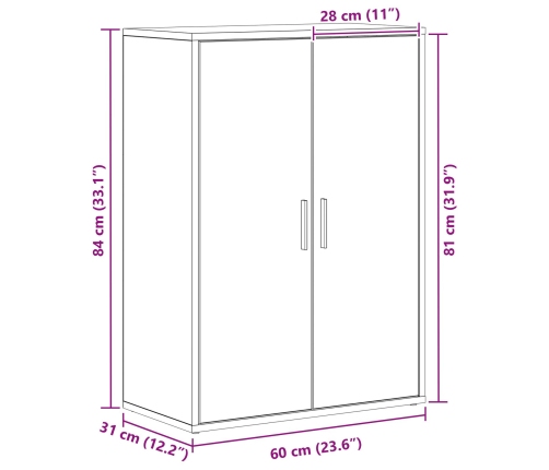 Aparador Roble Artesanal 60x31x84 cm Madera Elaborada