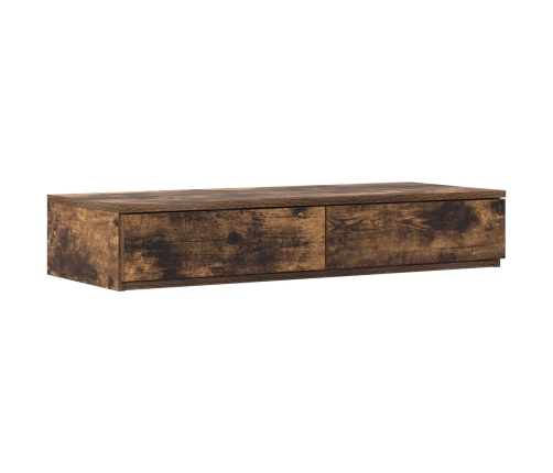 Estructura de Cama de Almacenamiento  Roble Ahumado Madera Engineered