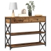 Mesa Consola  de Madera Vieja 100x28x75 cm de Madera Ingenierizada y Acero