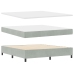 Cama Box Spring  con colchón Gris Claro Super King Terciopelo