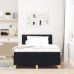 Cama con Base con Colchón y LED Negra 120x200 cm Tela