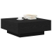 Mesa de Café  Negra de Roble 80x80x31 cm de Madera Ingenierizada